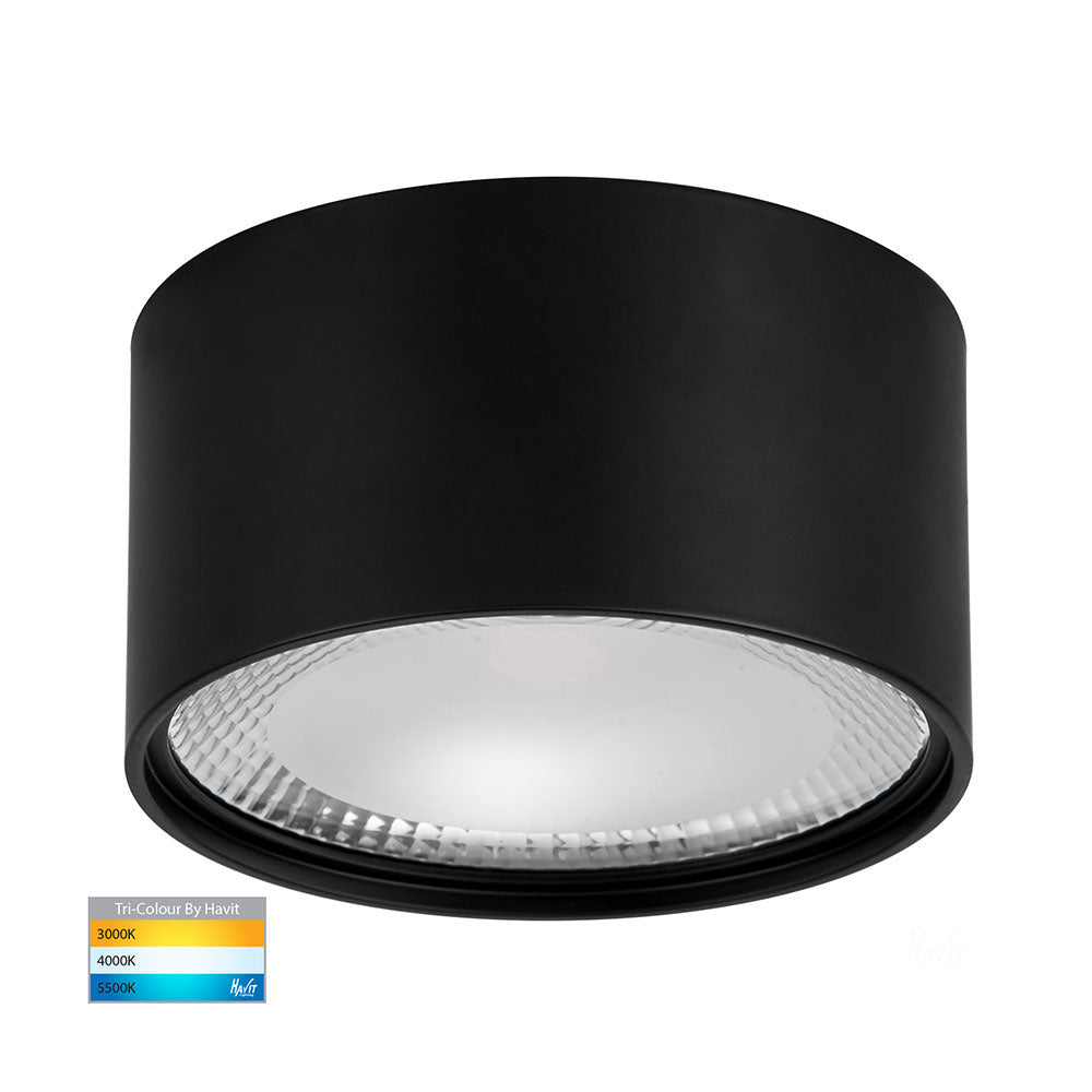 Nella Black 12w Surface Mounted LED Downlight